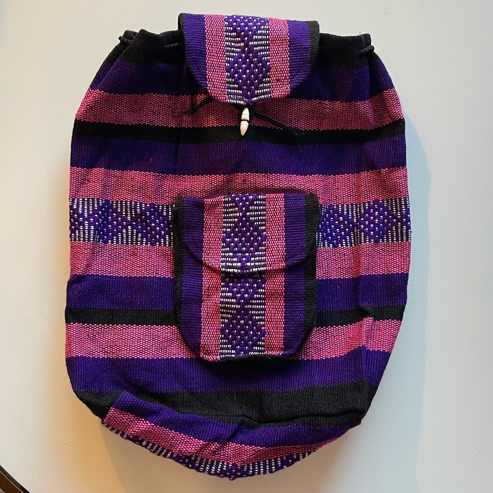 Hand sewn boho backpack